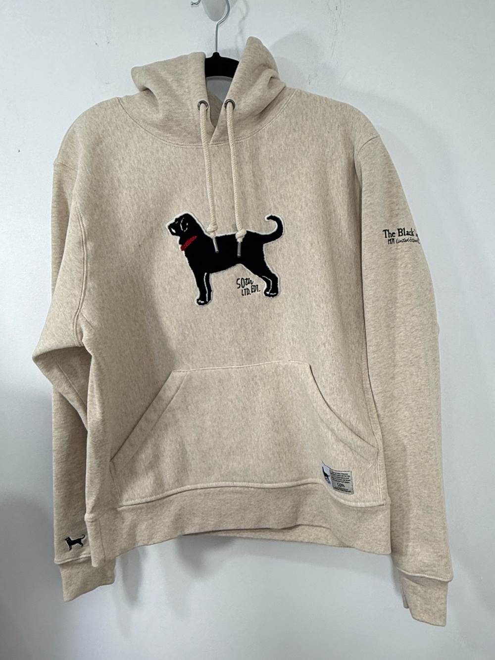 The Black Dog 50th Ltd Edition Cream hoodie with Black Dog Graphic - Picture 2 of 6